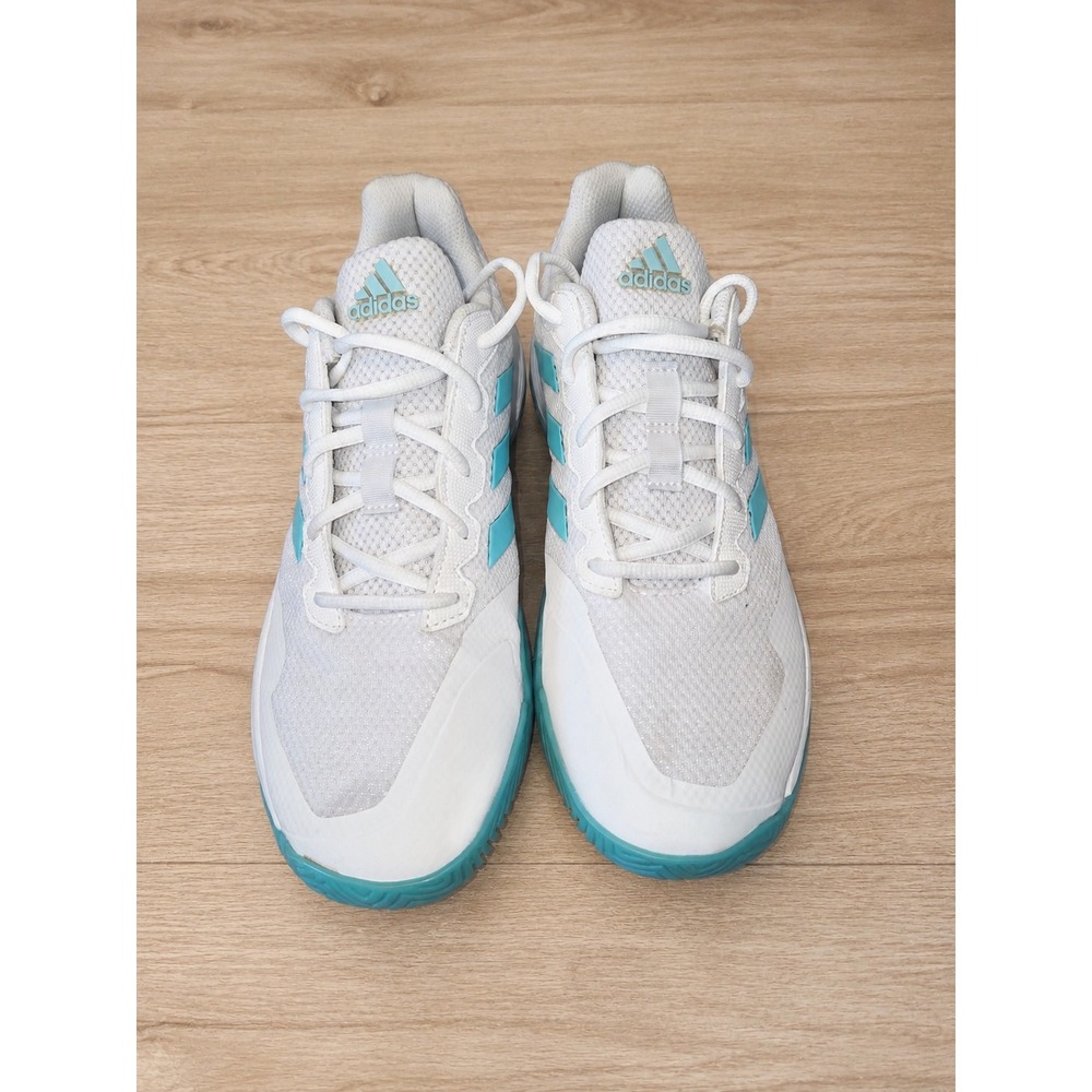 Adidas Gamecourt 2 Women's Tennis Shoes White Aqua GZ0700 Size 10.5